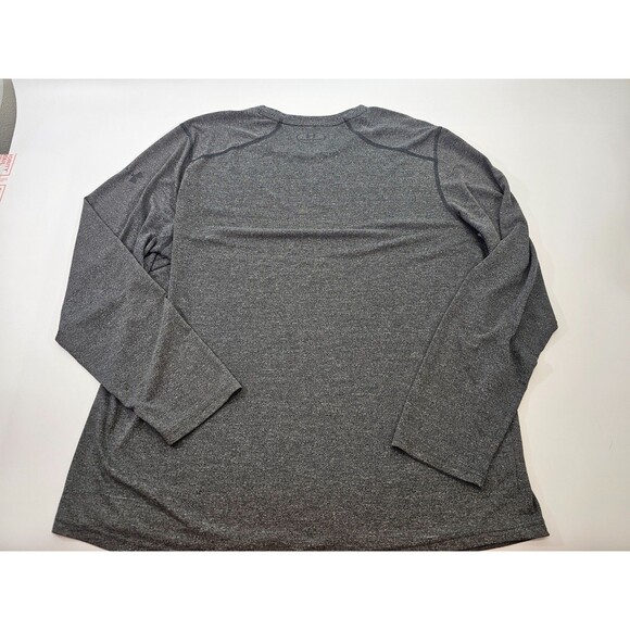 Under Armour Gray Threadborne Long‎ Sleeve Shirt Loose 2XL Gym Performance EUC - Picture 5 of 7